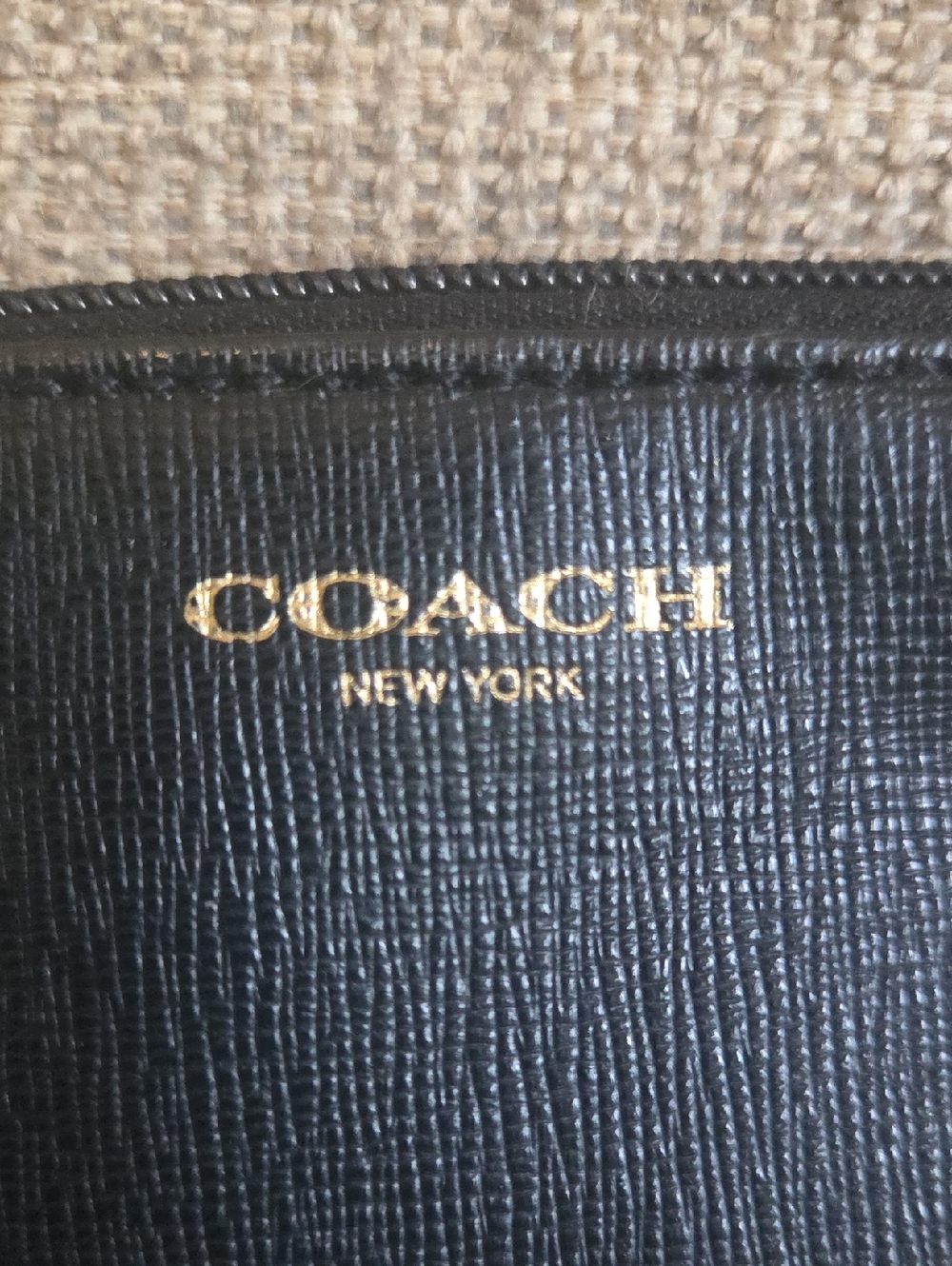 COACH Black Leather Wristlet Pouch - Picture 2 of 6